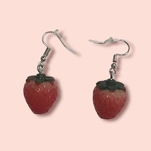 Kawaii Red Strawberry Earrings